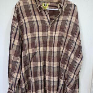 Duck Head Brown and Cream Plaid Button Down Shirt